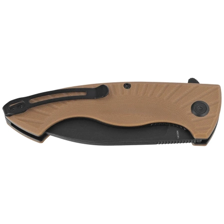 Nóż składany Kubey Timberwolf Tan G10, Blackwashed 14C28N (KU208H)