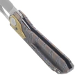 Remette RT-Peregrine Falcon Knife Gray/Brown/Thunder Lightning Titanium, Hand Fine Grinding Pearlescent M390 (RTT1-CX)