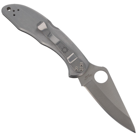 Spyderco Delica 4 Stainless Steel PlainEdge Knife (C11P)