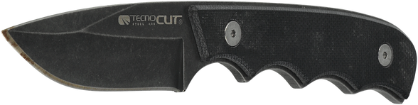 Nóż na szyję Tecnocut TCN3418 Neck Knife - Black G10, Black Stonewashed 440
