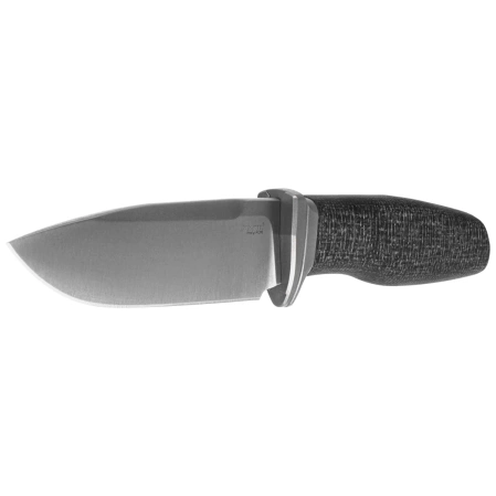 LionSteel Acha Black Burlap Micarta, Satin M390 by Molletta (AH BLB)