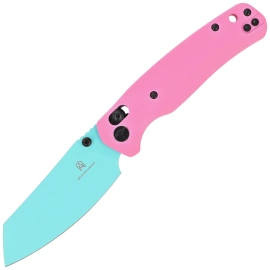 Bestechman Cicada's Wing Pink G10, Blue 10Cr15MoV (BMK06E)
