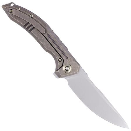 WE Knife Quixotic Bronze Titanium, Silver Bead Blasted CPM 20CV (WE21016-5)