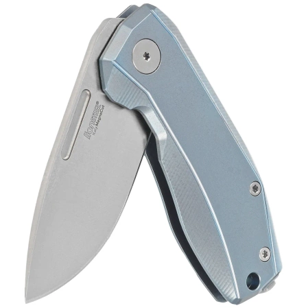 LionSteel Nano Knife Blue Titanium, Satin MagnaCut (NA01 BL)