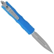 Microtech Dirac D/E Blue Aluminum OTF Knife, Apocalyptic M390 by Tony Marfione (225-10APBL)