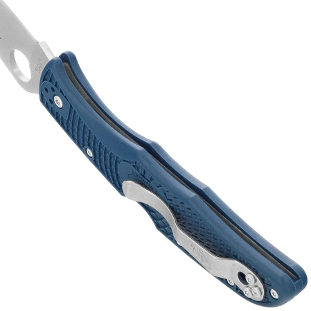 Nóż składany Spyderco Endura 4 Lightweight Cobalt Blue FRN, Satin CPM SPY27 by Sal Glesser (C10PCBL)