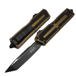 Nóż automatyczny OTF Microtech Scarab II Gen III T/E Tan Aluminium, Black M390MK by Tony Marfione (1279-1TA)