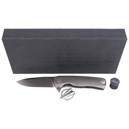 LionSteel ROK Knife Grey Titanium, Satin M390 by Molletta (ROK G)