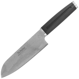 Nóż kuchenny Tokisu Santoku Black Rubber, Damascus (17477)