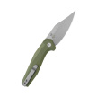 Nóż składany Kubey Hades Green G10, Stonewashed 14C28N by Damned Designs (KU394B)