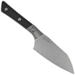 Microtech Santoku 4.2'' Kitchen Knife Titanium  Bolster/Black G10, Stonewashed M390MK (3300B-10BK)