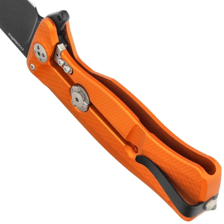 Nóż składany LionSteel SR11A Orange Aluminium, Black Sleipner by Molletta (SR11A OB)