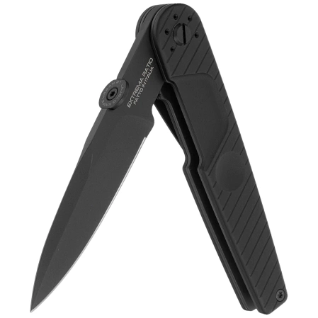 Extrema Ratio LKU01 Urban Dark Knife Black Aluminum, Black MIL-C N690 by Danilo Rossi (04.1000.0243/U/BLK-BLK)