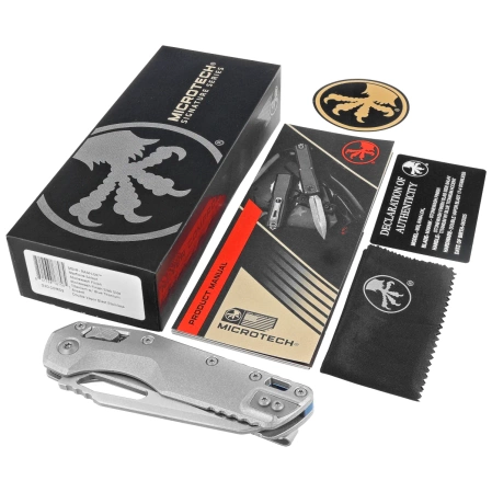 Microtech MSI S/E Ram-Lok Marfione Select Stonewashed Titanium, Blue HW, Stonewashed M390MK by Tony Marfione (210-10MS2)