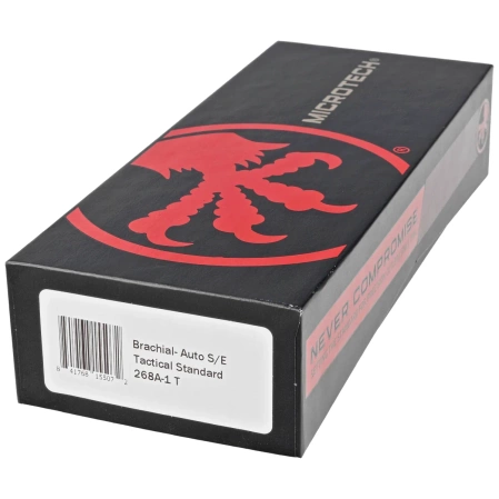 Microtech Brachial Auto Black Aluminium, Black M390 by Bastinelli and Tony Marfione (268A-1T)