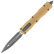 Microtech Dirac D/E OTF Knife Tan Aluminum, Black M390 by Tony Marfione (225-1TA)