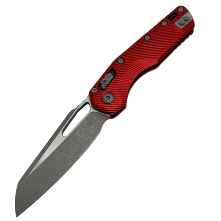 Microtech MSI S/E Knife Fluted Red Aluminium, Apocalyptic M390MK by Tony Marfione (210-10APFLRD)