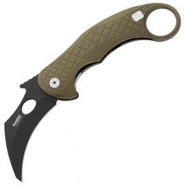 LionSteel L.E.One Knife Green Aluminum, Chemical Black MagnaCut by Emerson Design (LE1 A GB)