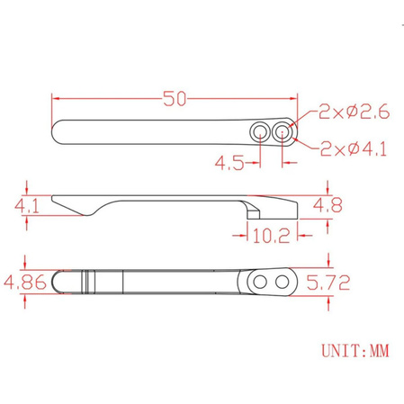 Civivi Black Titanium Pocket Clip with 2 Pair Black Titanium Screws for WE, Civivi Knives (T003D)