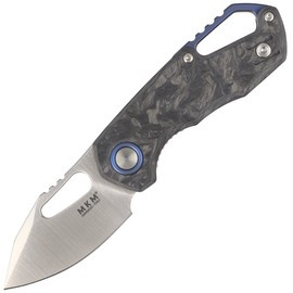 MKM Isonzo Clip Point Knife Marbled Carbon Fiber, Satin M390 by Jesper Voxnæs (MK FX03M-3CM)