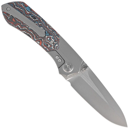 Remette RT-Meteor Knife Gray Titanium/Nebula Carbon Fiber, Pearlescent M390 (RTPT-A )