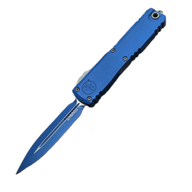 Microtech Ultratech Gen III ZBP D/E Cerakote Blue Aluminium, Cerakote Blue M390MK by Tony Marfione (1122-1BL-C1Z13)