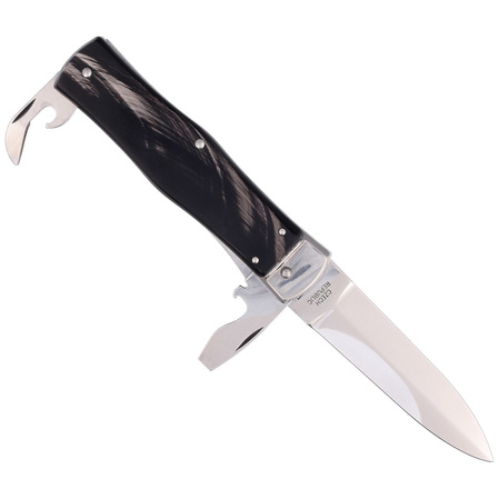 Mikov Predator Buffalo Horn, Mirror switchblade (241-NR-3/KP)