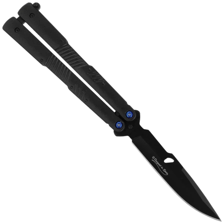 Nóż składany motylek Martinez Albainox Balisong Skulls Black Aluminium, Black 3Cr13Mov (02201)