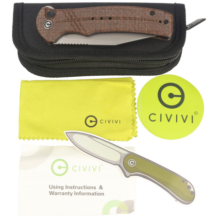 CIVIVI Cogent Brown Micarta, Bead Blasted (C20038D-6)