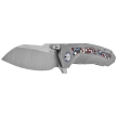 Remette Kestrel Knife Gray Titanium/Multicolored Carbon Fiber, Satin CPM S35VN (RTPO-B)
