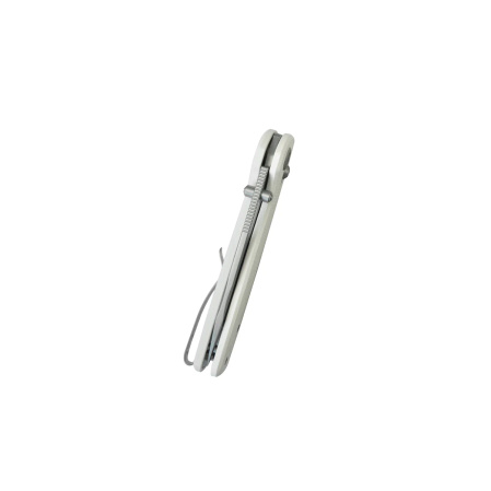 Nóż składany Kubey Bluff White G10, Sandblasted 14C28N by Garet Caronna (KU248G)