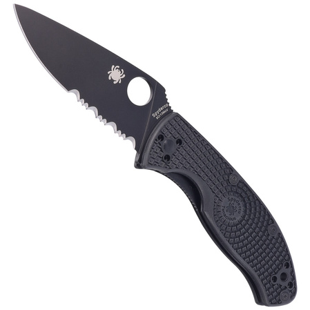 Nóż składany Spyderco Tenacious Lightweight Black FRN, Black Combo 8Cr13MoV by Eric Glesser (C122PSBBK)