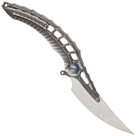 Nóż składany RikeKnife Alien 4 Dark Gray Titanium, Damasteel by Richard Wu (RK-ALIEN4-DG)