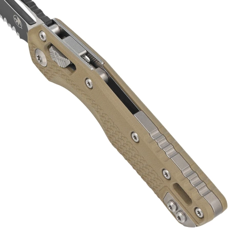 Microtech MSI S/E Ram-Lok OD Green Tri-Grip Polymer, Black/Satin P/S M390MK by Tony Marfione (210T-2PMOD)