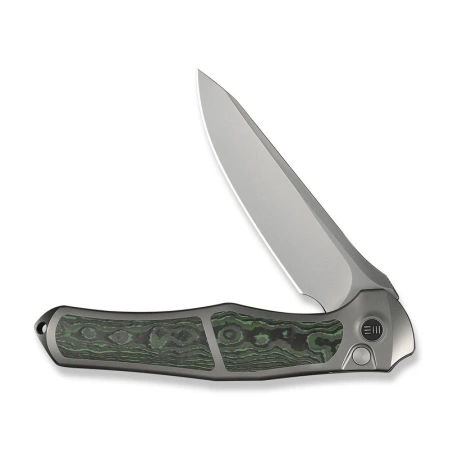 WeKnife 702XI LE No 149/150 Gray Integral Titanium/Jungle Wear Fat Carbon, Stonewashed M390 (WE07B-4)