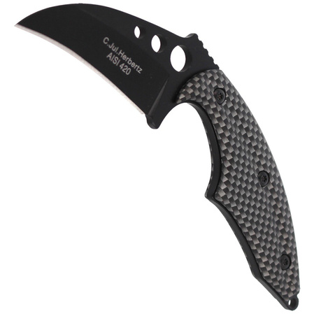 Herbertz Solingen Neck Knife Black / Grey Aluminium, Black Coating (575706)