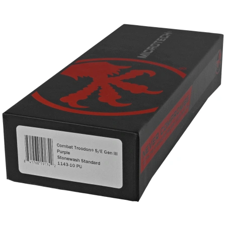 Nóż automatyczny OTF Microtech Combat Troodon Gen III S/E Purple Aluminium, Stonewashed M390MK by Tony Marfione (1143-10PU)