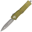 Nóż automatyczny OTF Microtech Combat Troodon D/E OD Green Aluminium, Apocalyptic M390 by Tony Marfione (142-10APOD)