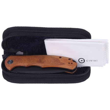 Civivi Knife Praxis Cuibourtia Wood, Black Stonewashed 9Cr18MoV (C803H)