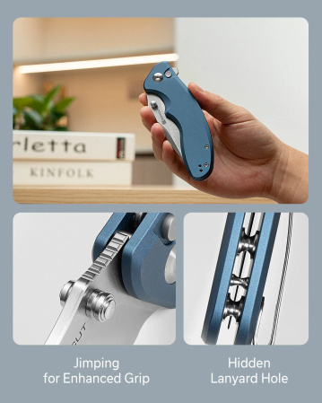 Sencut Cybrix Blue Aluminum, Satin 9Cr18MoV (S23098A-4)