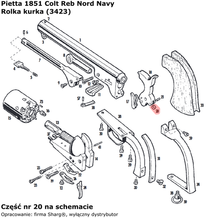 Roll Pietta Remington Army, Colt Navy, Spiller & Burr (3423)