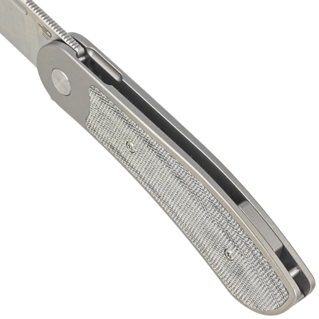 Bestech Vestige Knife Grey Titanium/Black Micarta, Satin MagnaCut by Justin Lundquist (BT2411A)