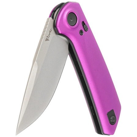 Reate PL-XF-A-5 Knife Purple Aluminum, Stonewashed Nitro-V