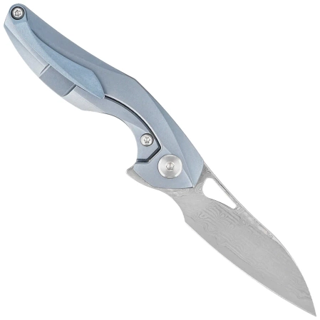 Nóż na szyję Bestech The Reticulan Blue Titanium, Damascus by Elijah Isham (BT1810H)