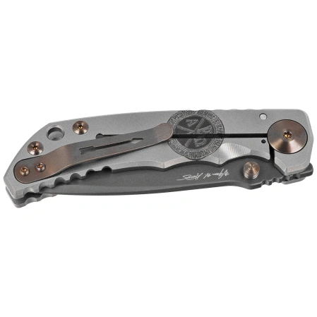 Spartan Blades Harsey Folder ''Crusaform'' Titanium, Black MagnaCut by William W. Harsey (SF5 Custom Crusaform)