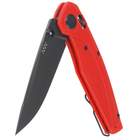 ANV A100 BB Knife Red GRN, Black DLC Sleipner (ANVA100-021)
