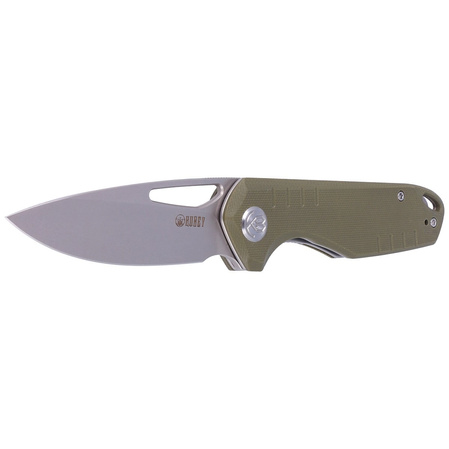 Kubey Knife Doris, Green G10, Satin Finish D2 (KU324D)