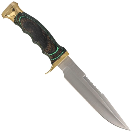 Muela Ranger-14GS Green Pakka Wood, Satin X50CrMoV15 knife