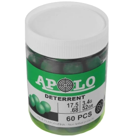 Apolo Deterrent Poly Heavy .68 cal polymer rounds, 3.40 g, 60 pcs