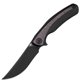Bestech Sambac Knife Black Titanium / Purple Haze Fat Carbon, Black PVD MagnaCut by Ostap Hel (BT2402B)